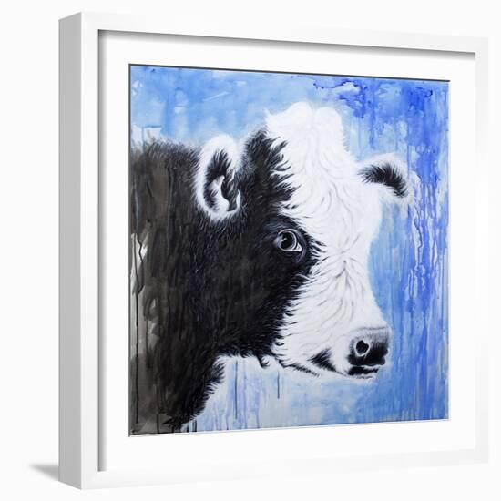 Black and White Cow-Michelle Faber-Framed Giclee Print