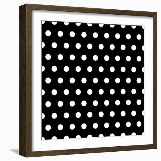 Black And White Dots Background-poofy-Framed Premium Giclee Print