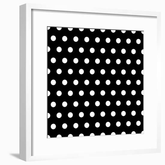 Black And White Dots Background-poofy-Framed Premium Giclee Print