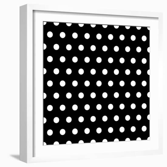 Black And White Dots Background-poofy-Framed Premium Giclee Print