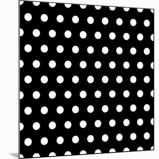 Black And White Dots Background-poofy-Mounted Premium Giclee Print