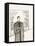 Black and White Drawing of Man Standing with Flowers in Hand-Marie Bertrand-Framed Premier Image Canvas