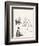 Black and White Drawing of People Taking Walk Outside-Marie Bertrand-Framed Giclee Print