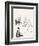 Black and White Drawing of People Taking Walk Outside-Marie Bertrand-Framed Giclee Print