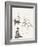 Black and White Drawing of People Taking Walk Outside-Marie Bertrand-Framed Giclee Print