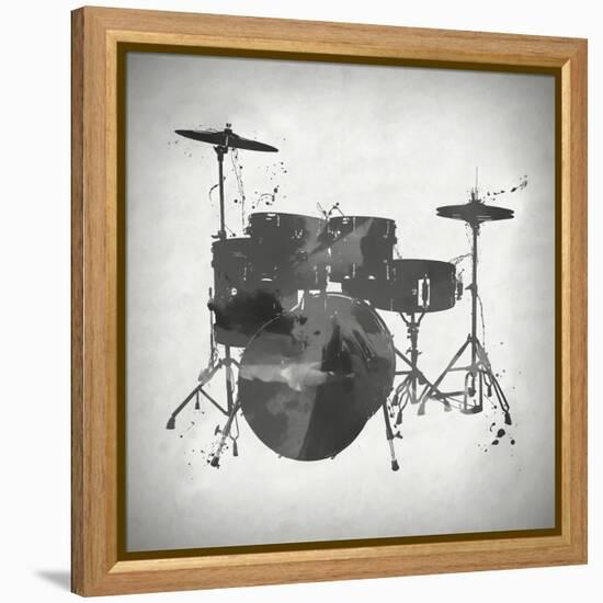 Black and White Drums-Dan Sproul-Framed Stretched Canvas