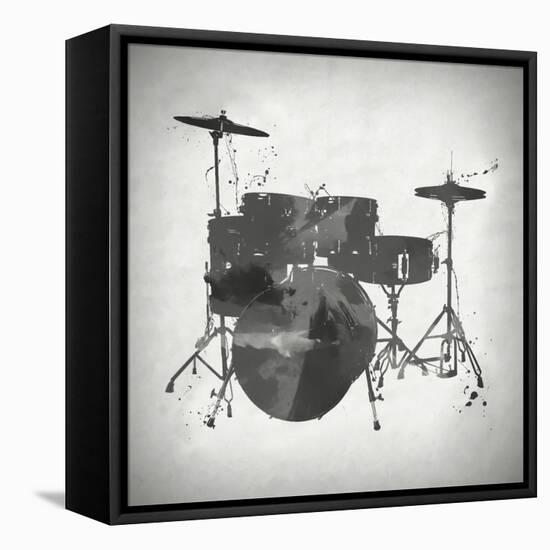 Black and White Drums-Dan Sproul-Framed Stretched Canvas