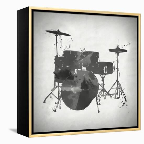 Black and White Drums-Dan Sproul-Framed Stretched Canvas