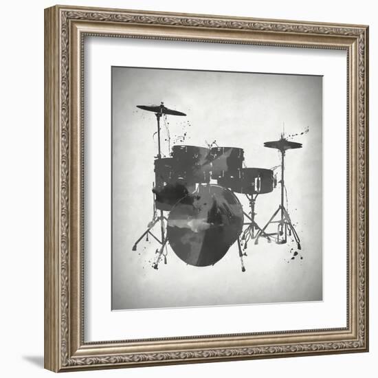 Black and White Drums-Dan Sproul-Framed Art Print