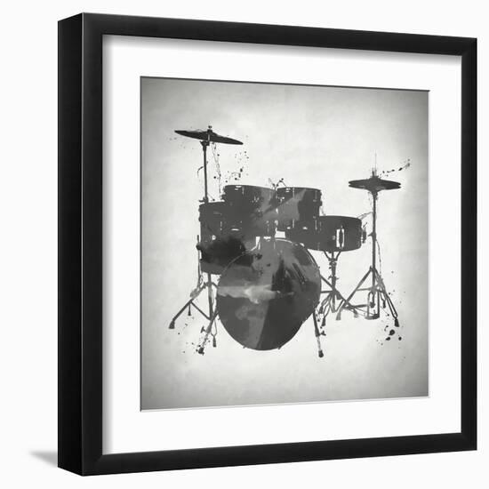 Black and White Drums-Dan Sproul-Framed Art Print