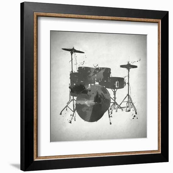 Black and White Drums-Dan Sproul-Framed Art Print