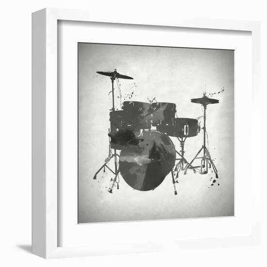 Black and White Drums-Dan Sproul-Framed Art Print