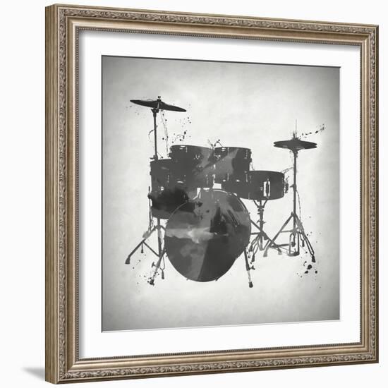 Black and White Drums-Dan Sproul-Framed Art Print