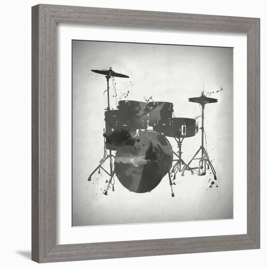 Black and White Drums-Dan Sproul-Framed Art Print