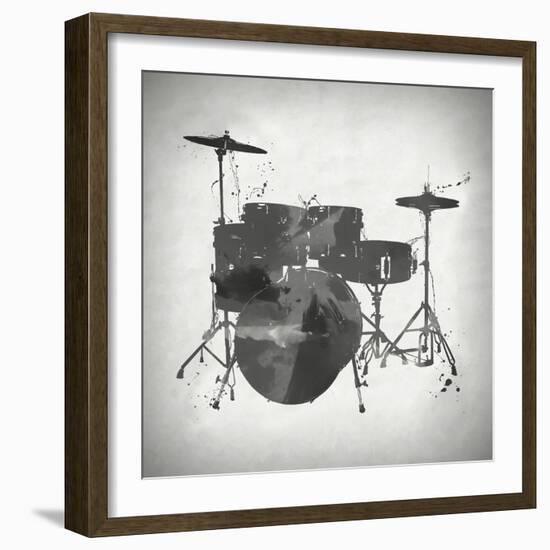 Black and White Drums-Dan Sproul-Framed Art Print