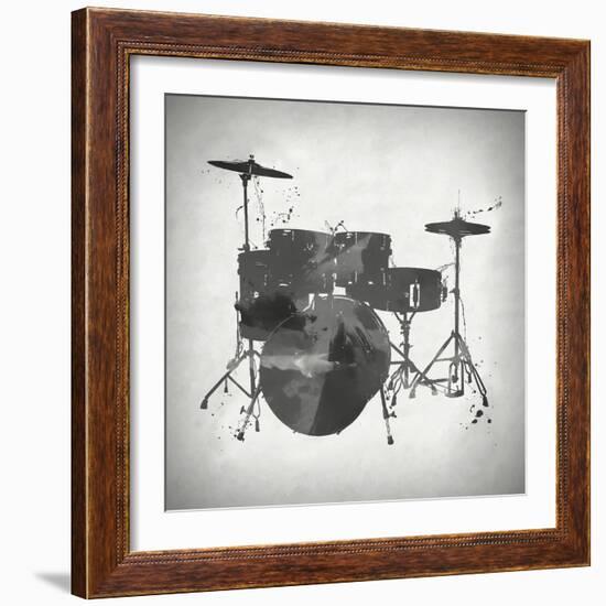 Black and White Drums-Dan Sproul-Framed Art Print