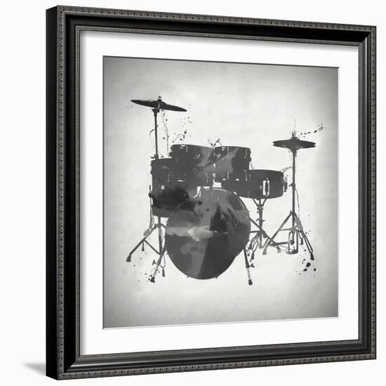 Black and White Drums-Dan Sproul-Framed Art Print