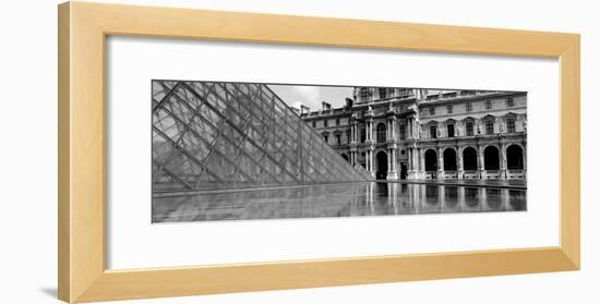 Black and White, Exterior, the Louvre, Paris, France-null-Framed Photographic Print