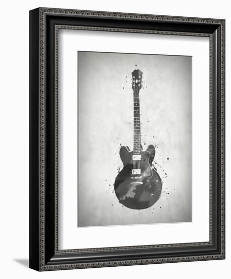 Black and White Guitar-Dan Sproul-Framed Premium Giclee Print