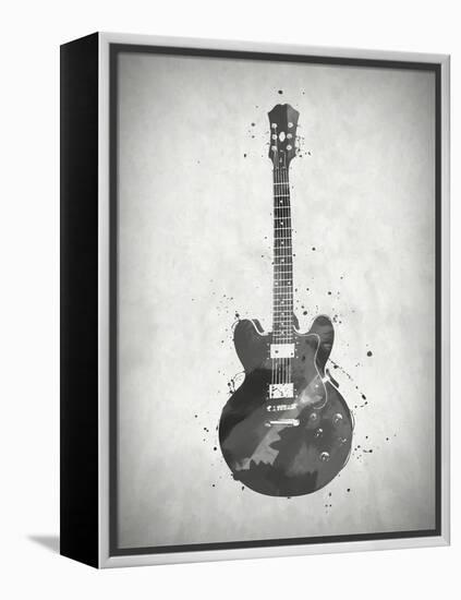 Black and White Guitar-Dan Sproul-Framed Stretched Canvas
