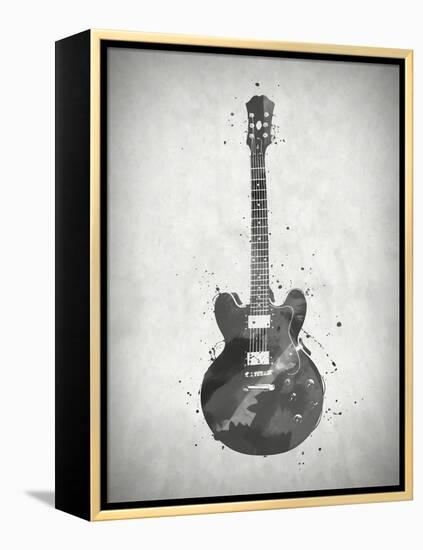 Black and White Guitar-Dan Sproul-Framed Stretched Canvas