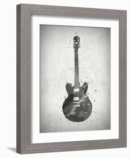 Black and White Guitar-Dan Sproul-Framed Art Print