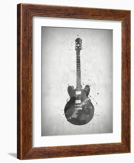 Black and White Guitar-Dan Sproul-Framed Art Print