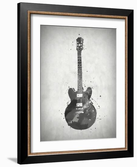 Black and White Guitar-Dan Sproul-Framed Art Print