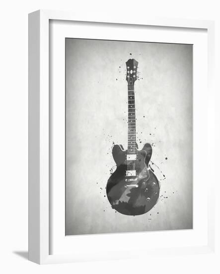 Black and White Guitar-Dan Sproul-Framed Art Print