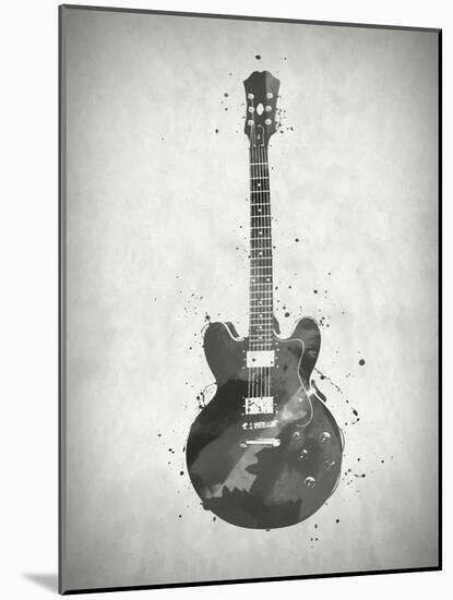 Black and White Guitar-Dan Sproul-Mounted Art Print