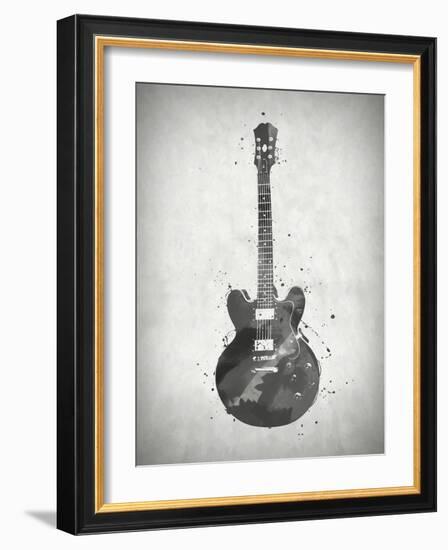 Black and White Guitar-Dan Sproul-Framed Art Print