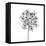 Black and White Happy Flower 1-Jan Weiss-Framed Stretched Canvas