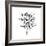 Black and White Happy Flower 1-Jan Weiss-Framed Art Print