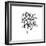 Black and White Happy Flower 1-Jan Weiss-Framed Art Print