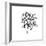 Black and White Happy Flower 1-Jan Weiss-Framed Art Print