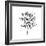 Black and White Happy Flower 1-Jan Weiss-Framed Art Print