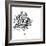 Black and White Happy Flower 2-Jan Weiss-Framed Art Print