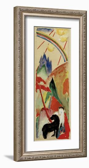 Black and White Horses-Franz Marc-Framed Giclee Print