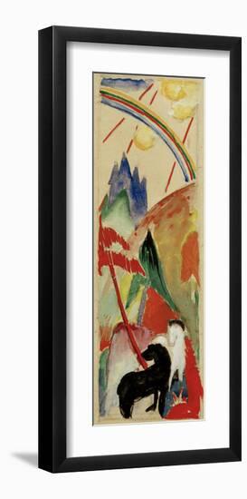 Black and White Horses-Franz Marc-Framed Giclee Print