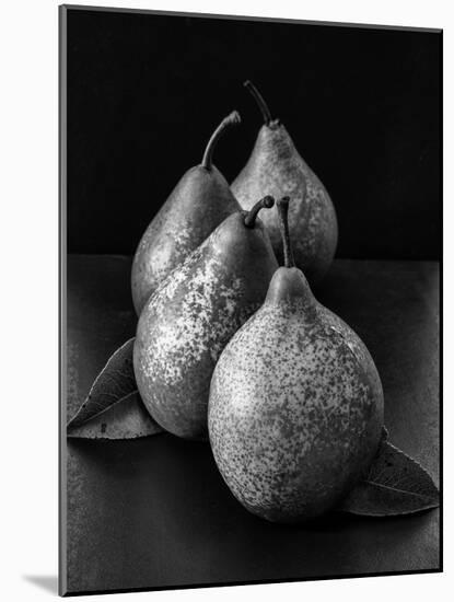 Black and White Image of 4 Pears-Carin Victoria Harris-Mounted Photographic Print