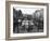 Black and White Imge of an Old Bicycle by the Singel Canal, Amsterdam, Netherlands, Europe-Amanda Hall-Framed Photographic Print