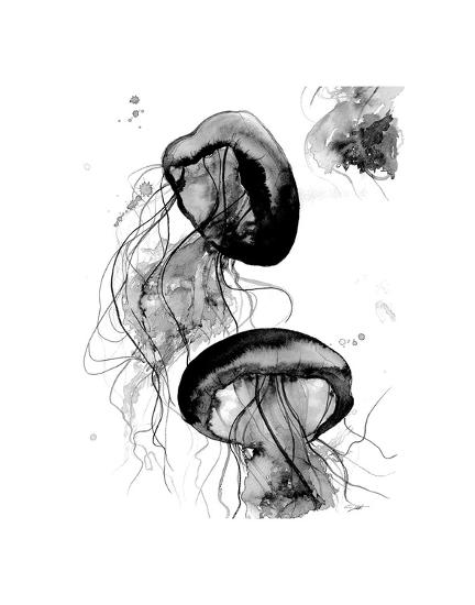 Black And White Jellyfish Art Print Jessica Durrant Art Com