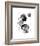 Black and White Jellyfish-Jessica Durrant-Framed Art Print