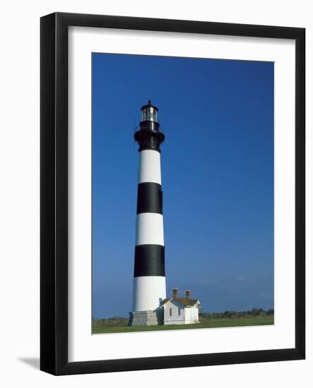 Black and White Lighthouse-Scott T^ Smith-Framed Photographic Print