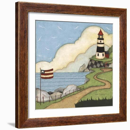 Black and White Lighthouse-Robin Betterley-Framed Giclee Print