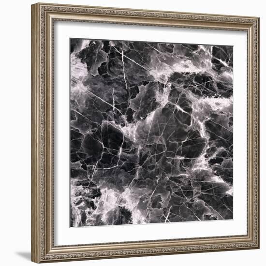 Black and white marble pattern-Panoramic Images-Framed Photographic Print