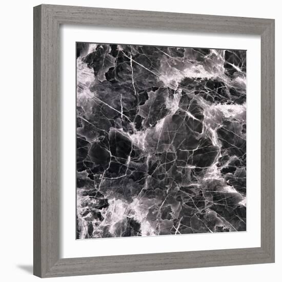 Black and white marble pattern-Panoramic Images-Framed Photographic Print