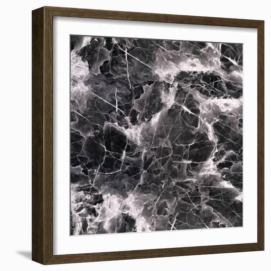 Black and white marble pattern-Panoramic Images-Framed Photographic Print