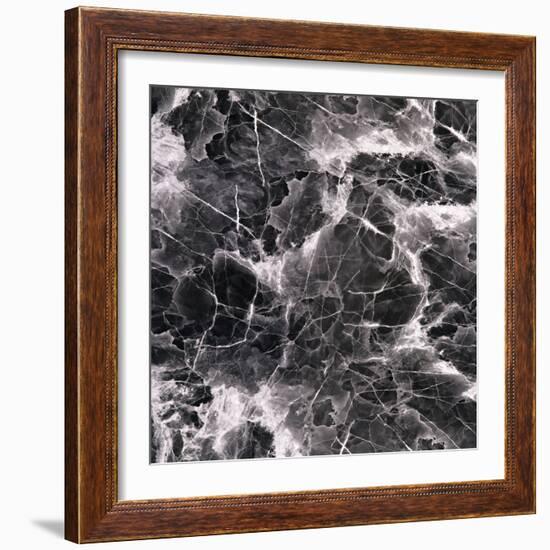 Black and white marble pattern-Panoramic Images-Framed Photographic Print