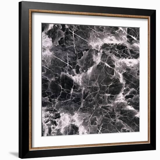 Black and white marble pattern-Panoramic Images-Framed Photographic Print